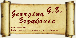 Georgina Brzaković vizit kartica